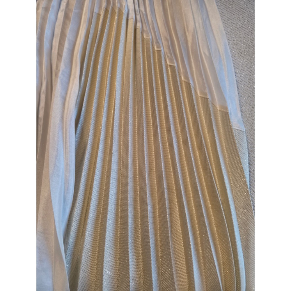 Clu Mixed Media Pleated Midi Dress XS Burgundy Colorblock Mock Neck WL18H4024 - Picture 8 of 11